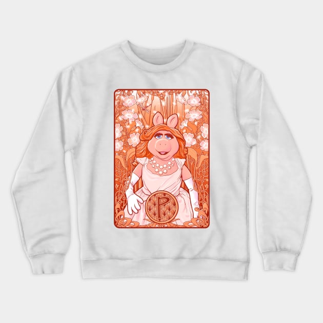 La Miss Piggy (with Dandelions) Crewneck Sweatshirt by victorcalahan